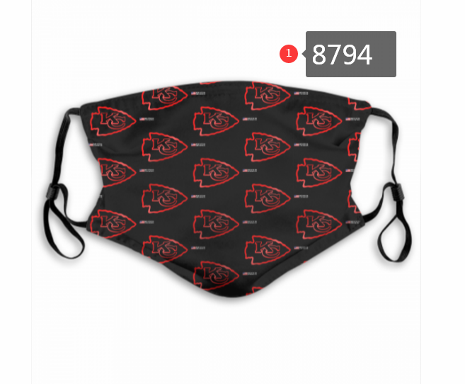 2020 Kansas City Chiefs #14 Dust mask with filter->nfl dust mask->Sports Accessory